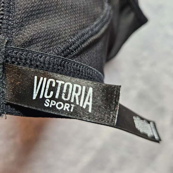 Victoria Sport Womens Racerback Sports Bra 34DDD/F75 Black & White - Picture 2 of 10